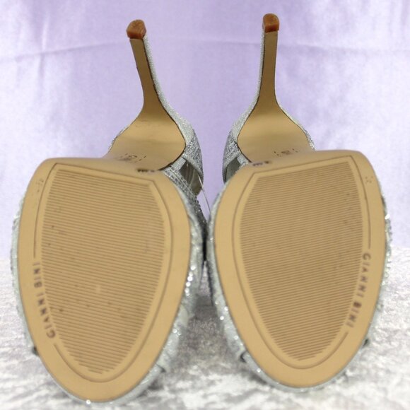 Gianni Bini Sharissah Silver Rhinestone High Heel Sandals Women’s 8.5M – NWB - Picture 7 of 11